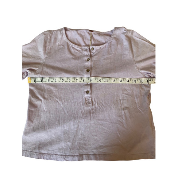 Free People Crop Top with Buttons Lavender Purple 100% Cotton Womens Size Small - Picture 6 of 15